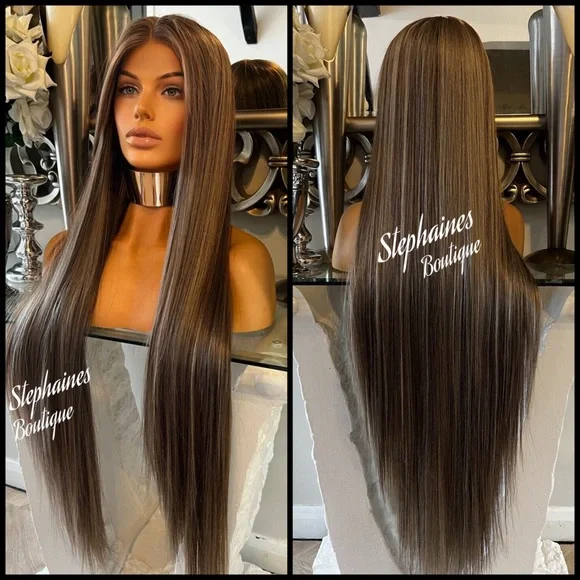 Human Hair Blended Lace Front Wig - Picture 3 of 11